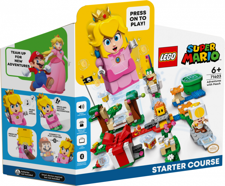 71403 LEGO® Super Mario Piedzīvojumi ar Peach: sākuma maršruts, с 6+ лет, NEW 2022! (Maksas piegāde eur 3.99)