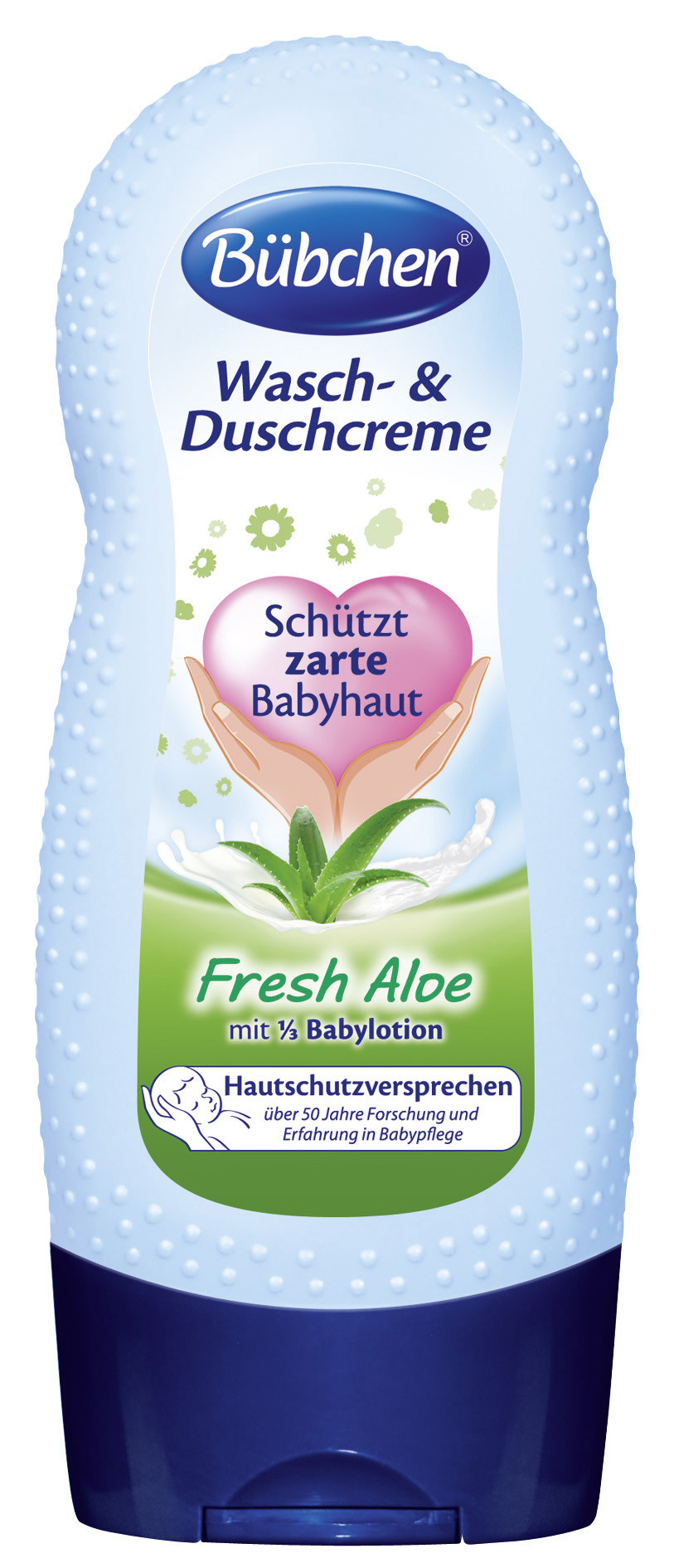 Bubchen Mitrinošs mazgāšanās un dušas krēms ar alveju, 300 ml