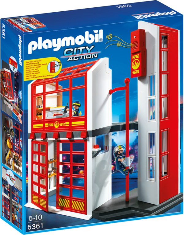 IZPĀRDOŠANA! 5361 PLAYMOBIL® City Action Ugunsdzēsēju postenis ar trauksmes signālu, no 5+