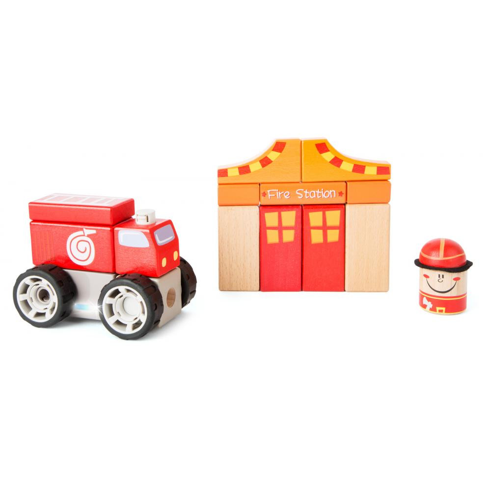 10624 LEGLER Koka ugunsdzēsēju brigāde ar skaņu un gaismiņām,2+