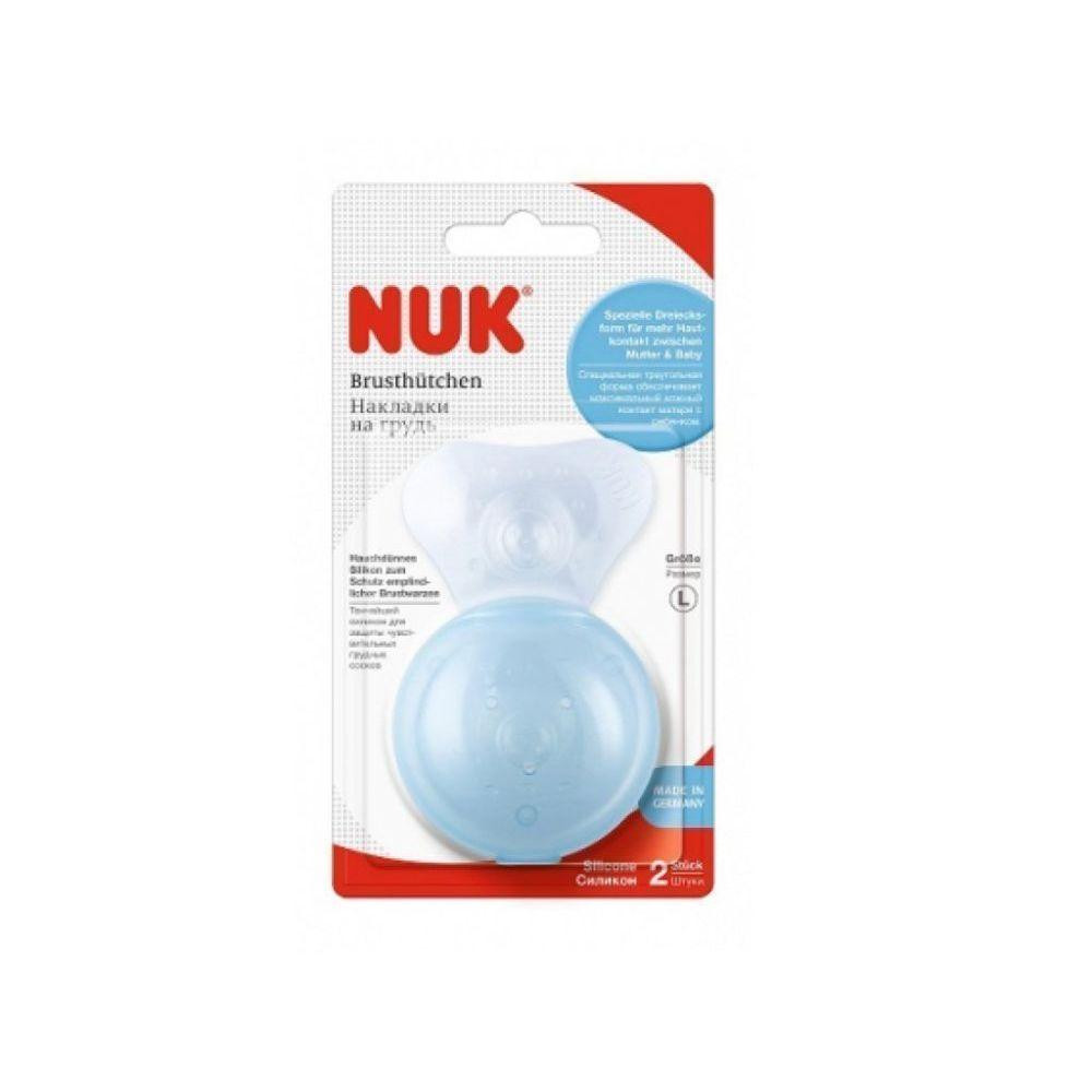 Nuk Силиконовые накладки для грудных сосков L размер, 2 шт.