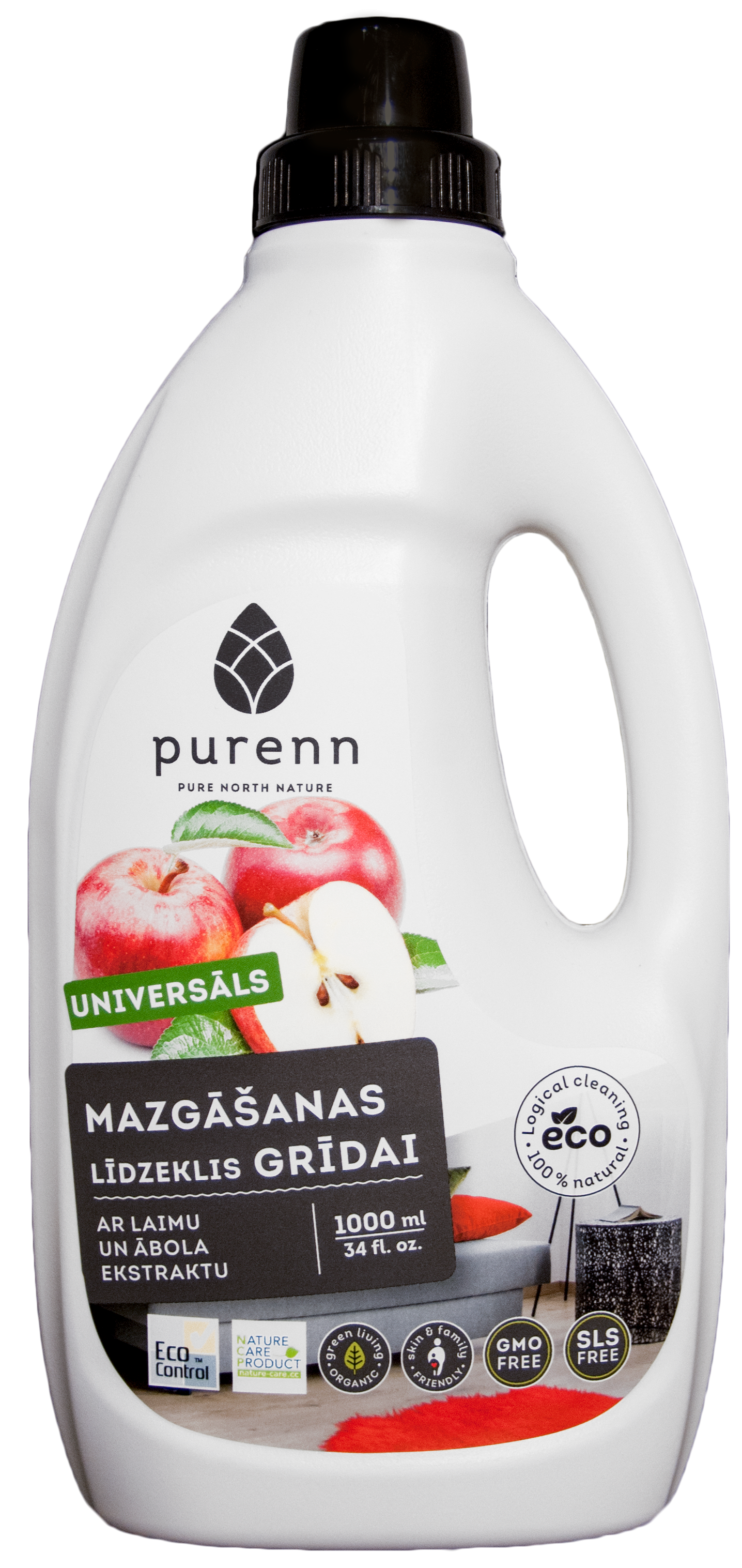 СРЕДСТВО ДЛЯ МЫТЬЯ ПОЛОВ С ЭКСТРАКТАМИ ЛАИМА И ЯБЛОК, 1Л