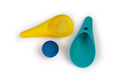 170648 Quut Kuppī lāpstiņa - 3vienā! - Lagūnzaļš + Dzeltens + Zila bumbiņa