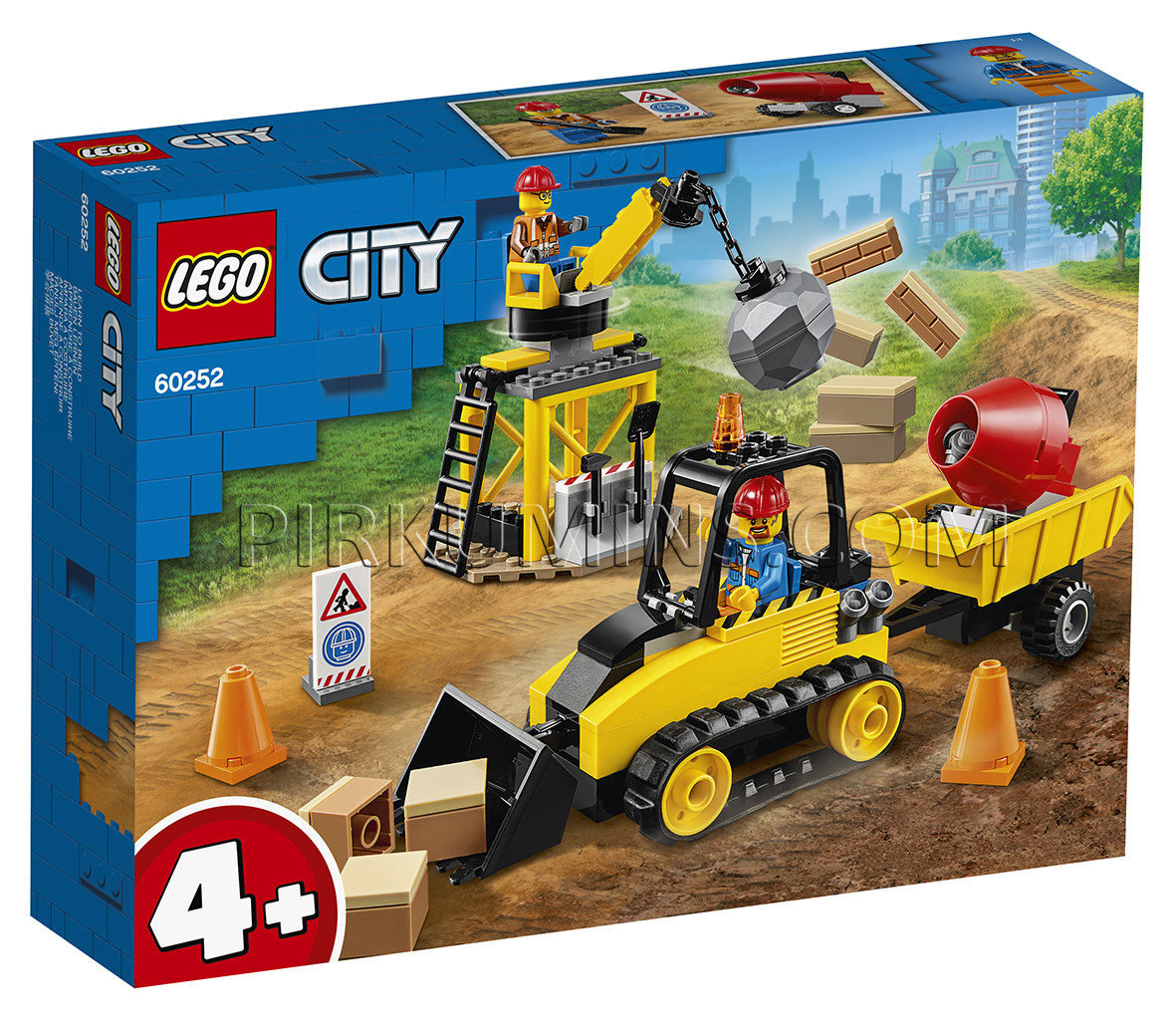 60252 LEGO® City Būvlaukuma buldozers, no 4+ gadiem NEW 2020! (Maksas piegāde eur 3.99)