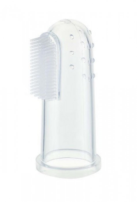 130084 Kidsme silikona pirksta zobu birste kopšanai un smaganu masāžai 6+