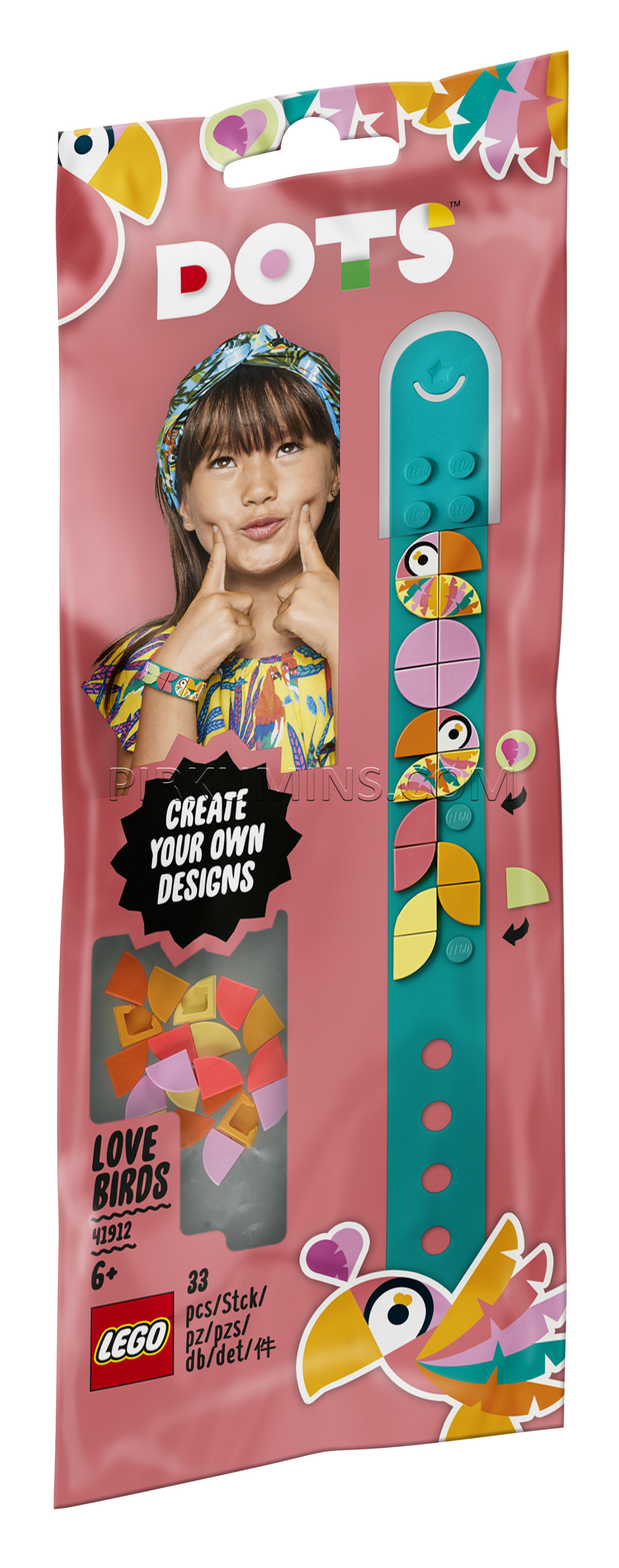 41912 LEGO® DOTS Mīlas putniņu aproce, no 6+ gadiem NEW 2020!
