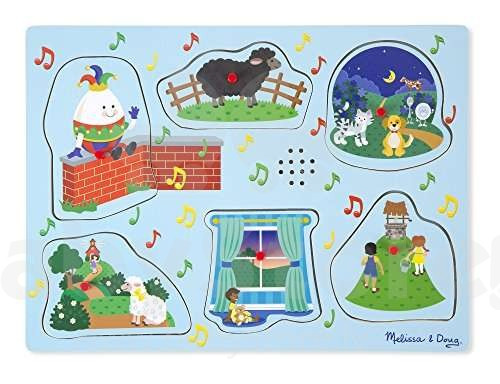 Melissa & Doug Muzikālā koka puzle ar dziesmiņām, no 2 gadiem, 10737