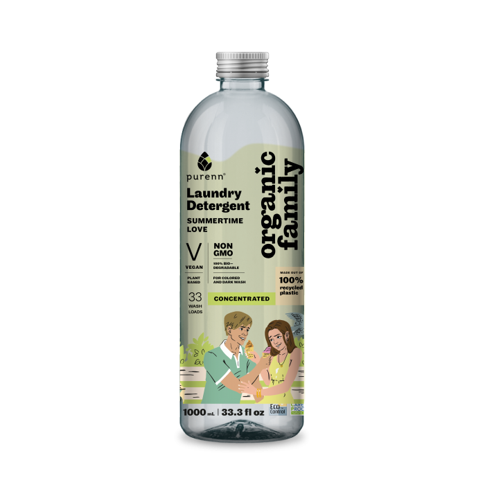 PURENN veļas mazgāšanas līdzeklis krāsainai veļai Summertime love ar kliņģerītēm, 1l