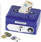 GOKI Metāla krājkasīte - seifs ar ciparu kodu un atslēdziņu 14021