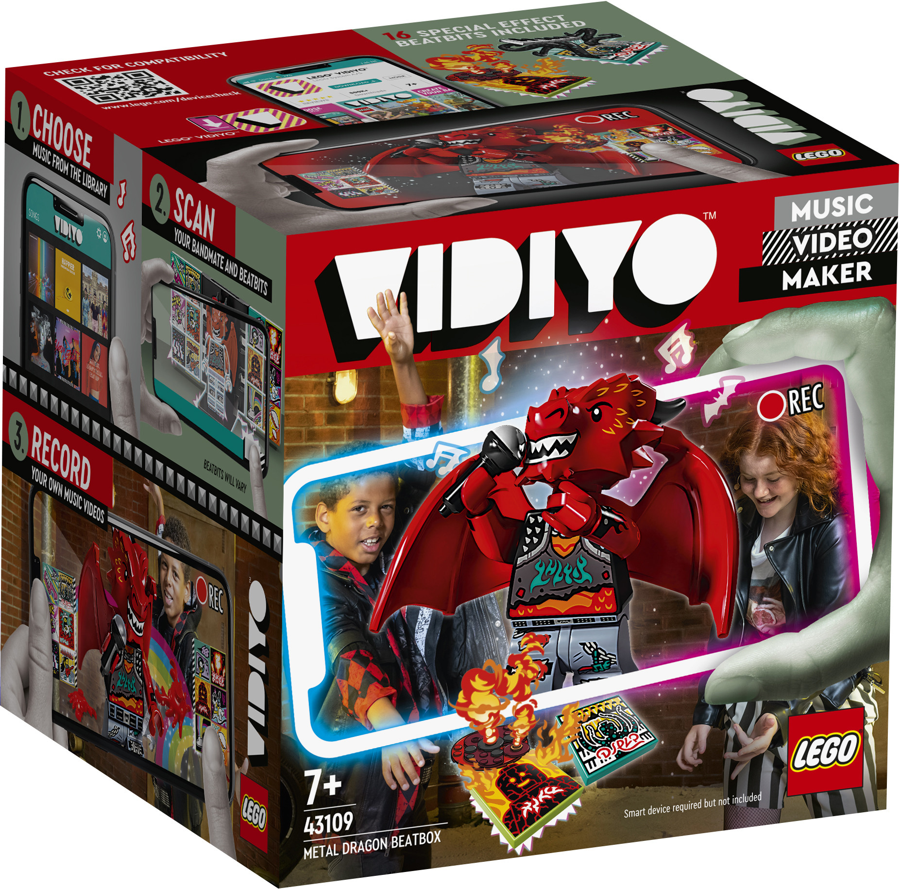 43109 LEGO® Vidiyo Metal Dragon BeatBox (Битбокс Дракона-Металлиста), c 7+ лет NEW 2021!