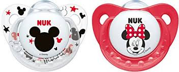 SU29 Nuk Disney Mickey, silikona пустышка 2.размер (6-18 мес.), 2 шт.