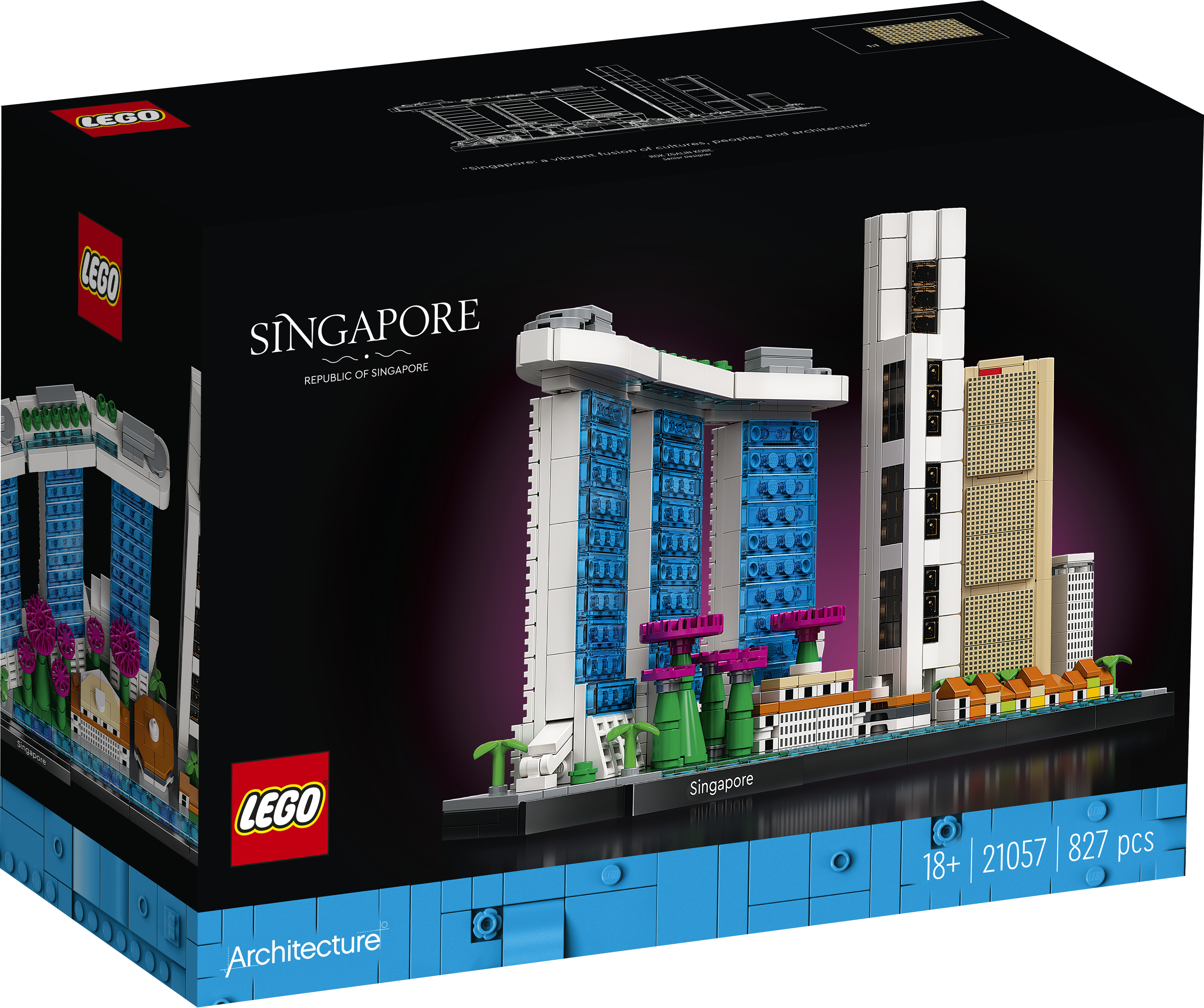 21057 LEGO® Architecture Singapūra, no 18+ gadiem NEW 2022! (Maksas piegāde eur 3.99)