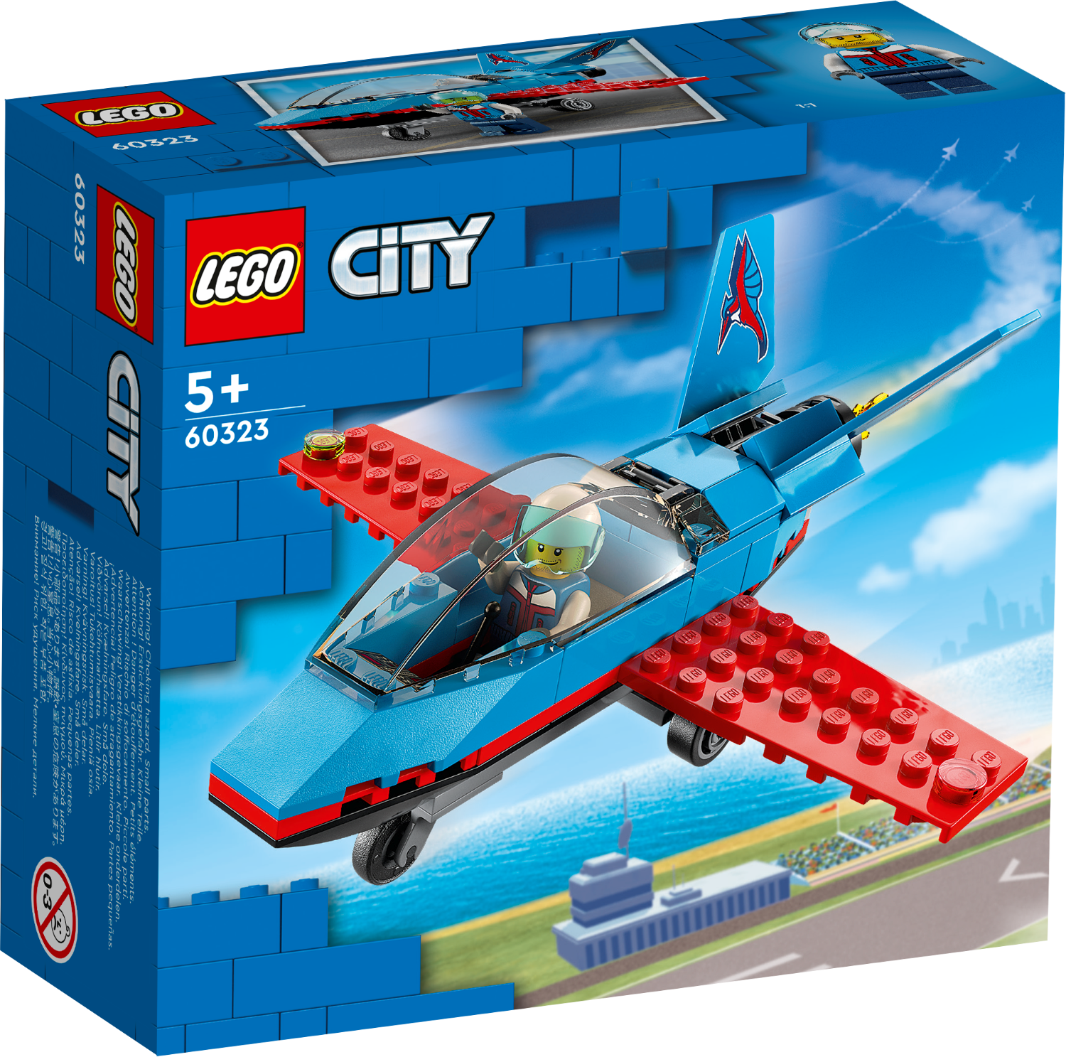 60323 LEGO® City Трюковый самолёт 5+лет, NEW 2022!