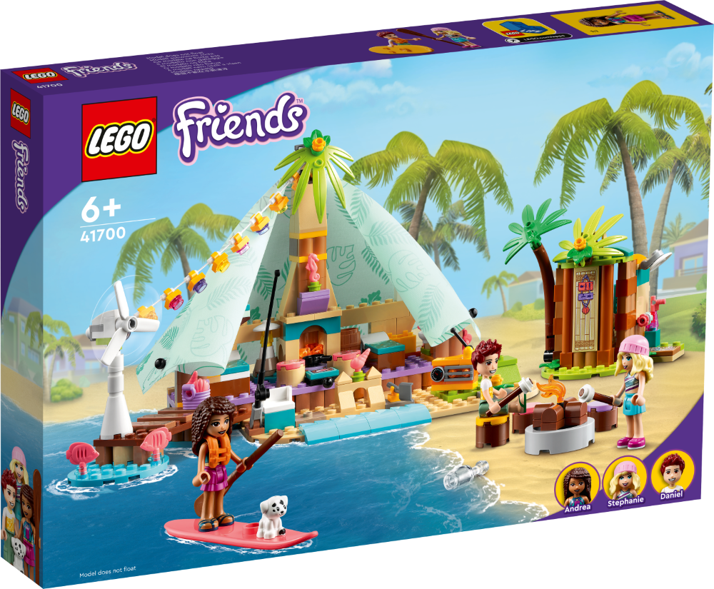 41700 LEGO® Friends Pludmales glempings, 6+ gadiem, NEW 2022!(Maksas piegāde eur 3.99)