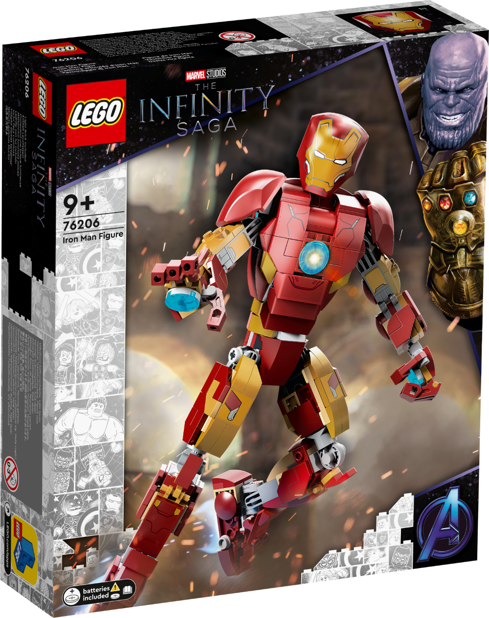 76206 LEGO® Marvel Dzelzs vīra figūra, 9+ gadiem, NEW 2022! (Maksas piegāde eur 3.99)