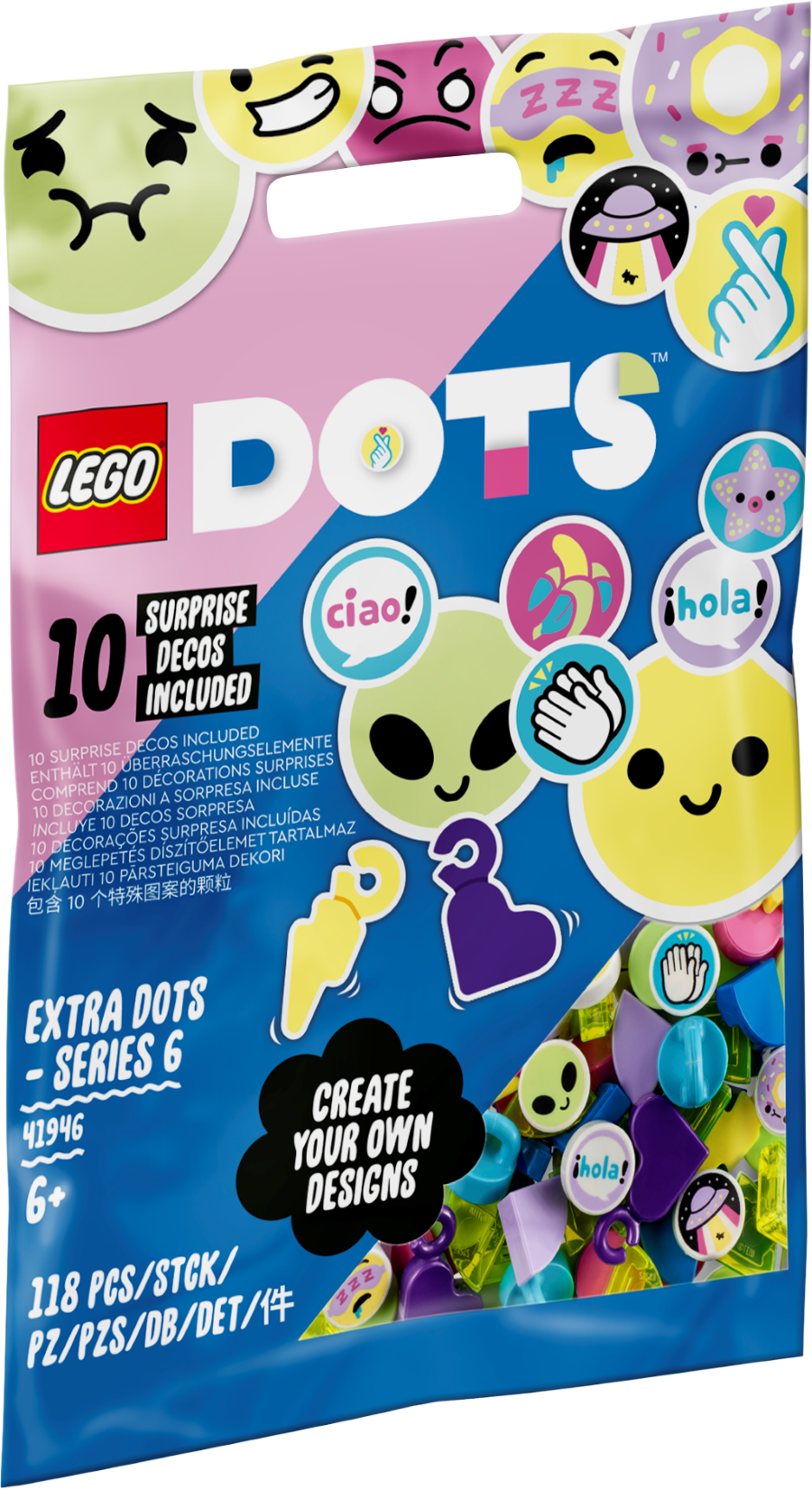 41946 LEGO® Dots Тайлы DOTS — серия 6, 6+ лет, NEW 2022!