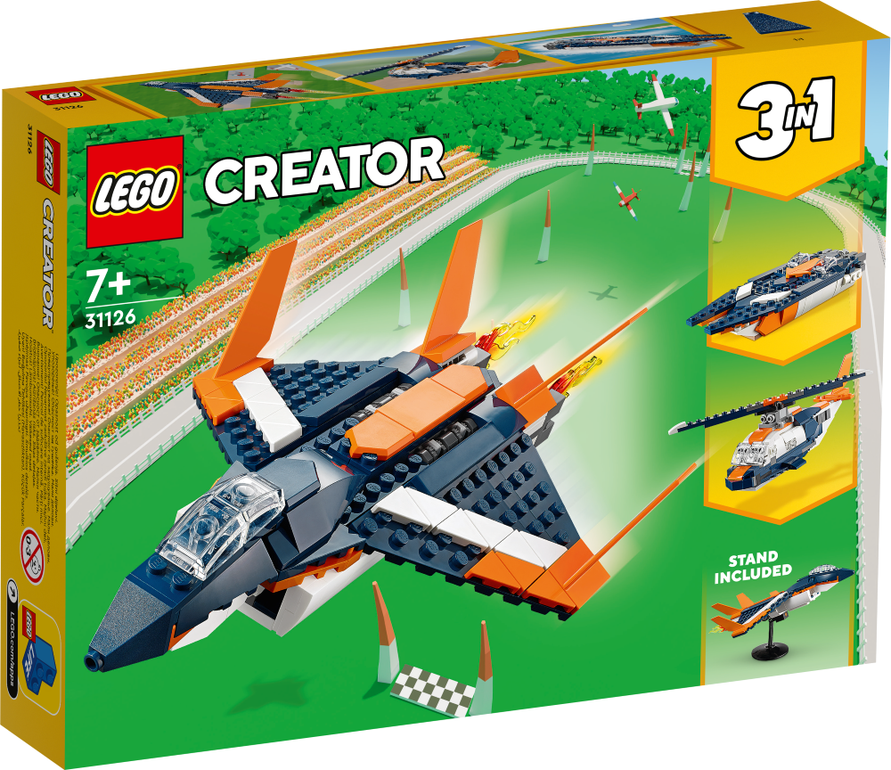 31126 LEGO® Creator Virsskaņas reaktīvā lidmašīna no 7+ gadiem NEW 2022! (Maksas piegāde eur 3.99)
