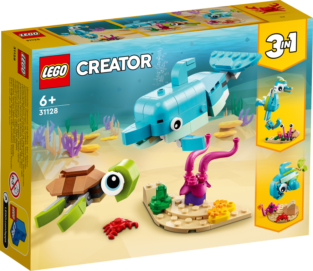 31128 LEGO® Creator Delfīns un bruņurupucis no 6+ gadiem NEW 2022!
