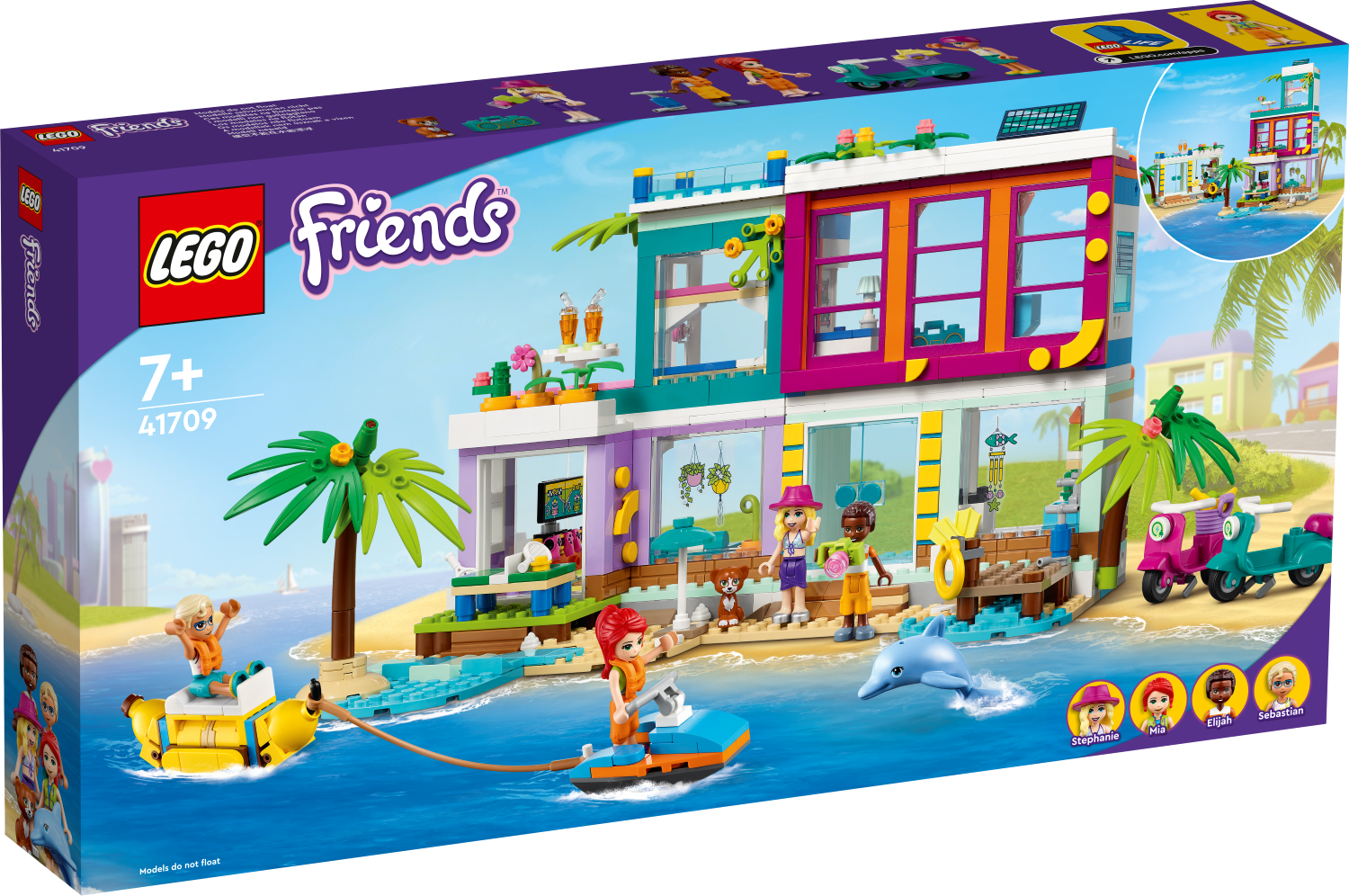 41709 LEGO® Friends Пляжный дом для отдыха с 7+ лет NEW 2022! (Maksas piegāde eur 3.99)