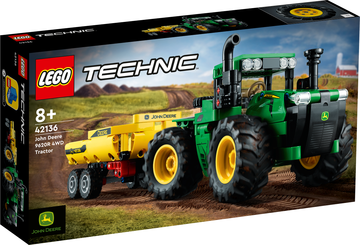42136 LEGO® Technic John Deere 9620R 4WD Tractor с 8+ лет NEW 2022! (Maksas piegāde eur 3.99)