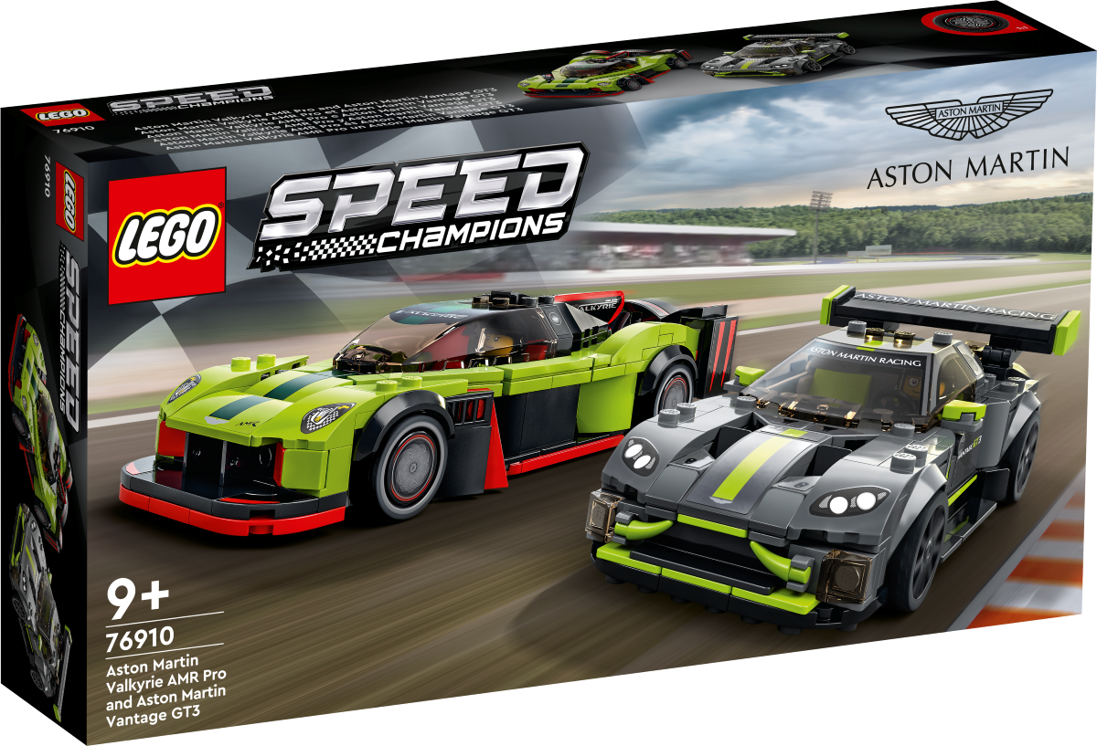 76910 LEGO® Speed Champions Aston Martin Valkyrie AMR Pro un Aston Martin Vantage GT3 no 9+ gadiem NEW 2022! (Maksas piegāde eur 3.99)