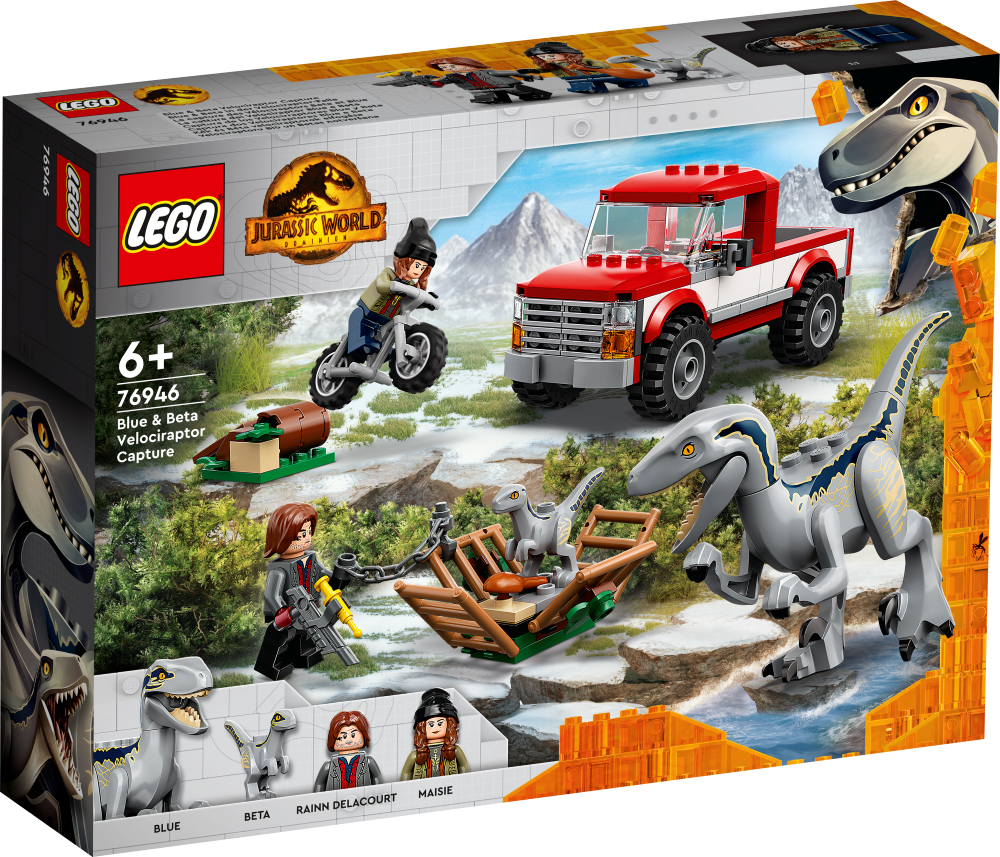 76946 LEGO® Jurassic World Velociraptoru Blū un Betas notveršana, no 6+ gadiem, NEW 2022! (Maksas piegāde eur 3.99)