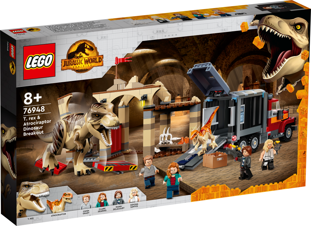 76948 LEGO® Jurassic World Побег атроцираптора и тираннозавра!