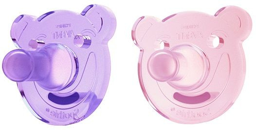 Philips Avent silikona māneklītis ar silikona vairogu, 3M+, 2 gab., Rozīgie toņi