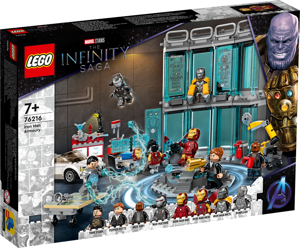 76216 LEGO® Marve lАрсенал Железного человека, с 7+ лет, NEW 2022! (Maksas piegāde eur 3.99)