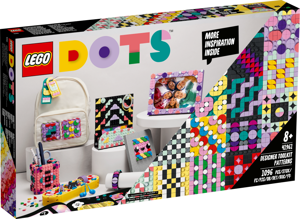 41961 LEGO® DOTS Dizainera komplekts — raksti, no 8+ gadiem, NEW 2022!