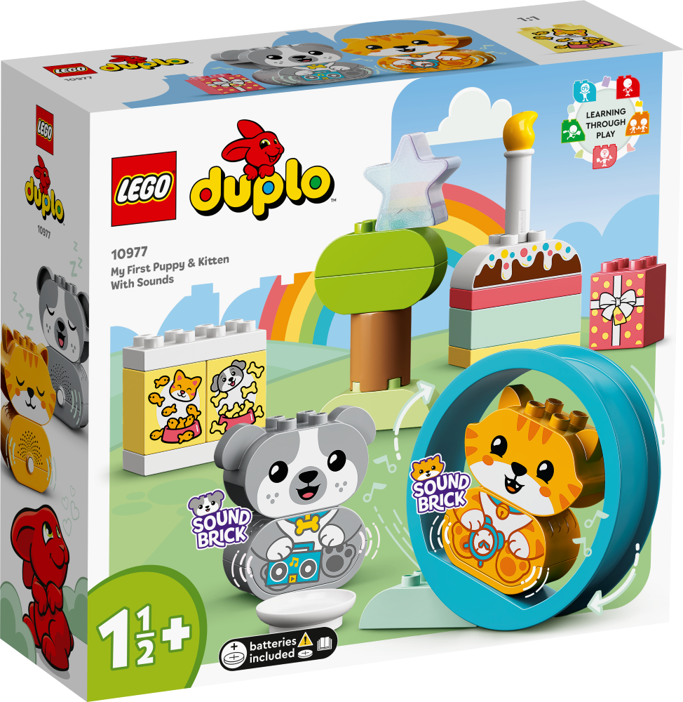 10977 LEGO® DUPLO Mans pirmais kucēns un kaķēns ar skaņām ,no 1,5+ gadiem, NEW 2022! (Maksas piegāde eur 3.99)