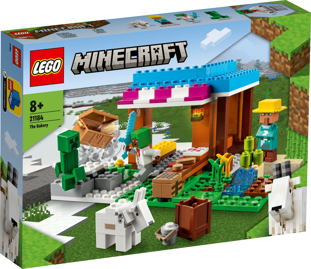 21184 LEGO® Minecraft Пекарня, с 8+ лет, NEW 2022! (Maksas piegāde eur 3.99)