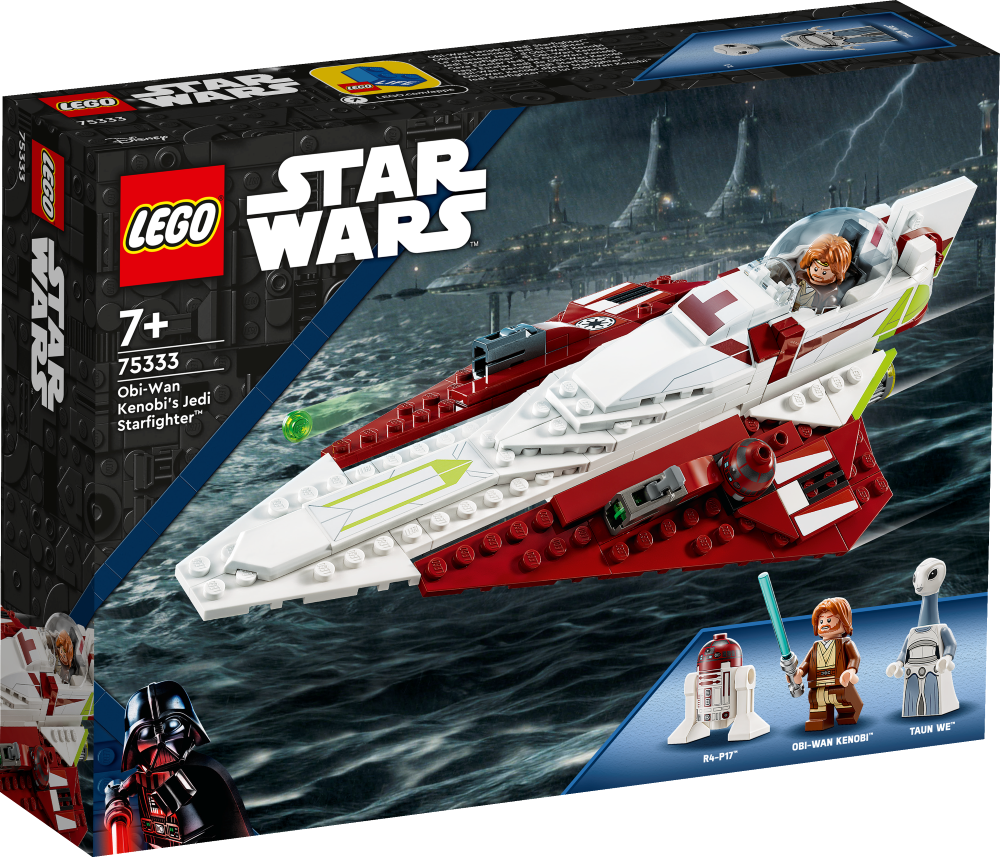 75333 LEGO® Star Wars™ Obi-Wan Kenobi džedu Starfighter™, 7 no + gadiem, NEW 2022! (Maksas piegāde eur 3.99)