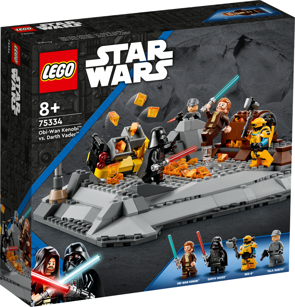75334 LEGO® Star Wars™ Obi-Wan Kenobi™ pret Darth Vader™ , с 8+ лет, NEW 2022! (Maksas piegāde eur 3.99)