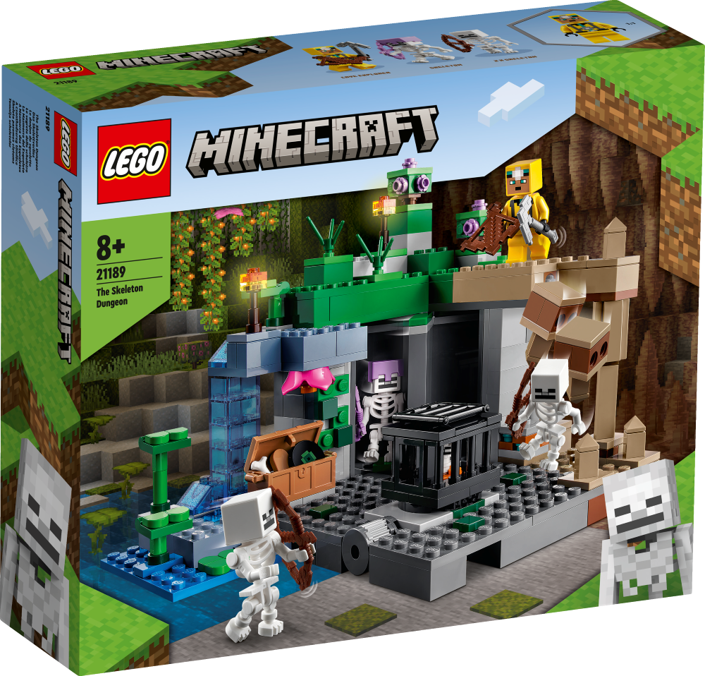 21189 LEGO® Minecraft Skeleta pazemes cietums, no 8+ gadiem, NEW 2022! (Maksas piegāde eur 3.99)