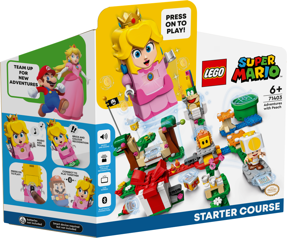 71403 LEGO® Super Mario Piedzīvojumi ar Peach: sākuma maršruts, с 6+ лет, NEW 2022! (Maksas piegāde eur 3.99)