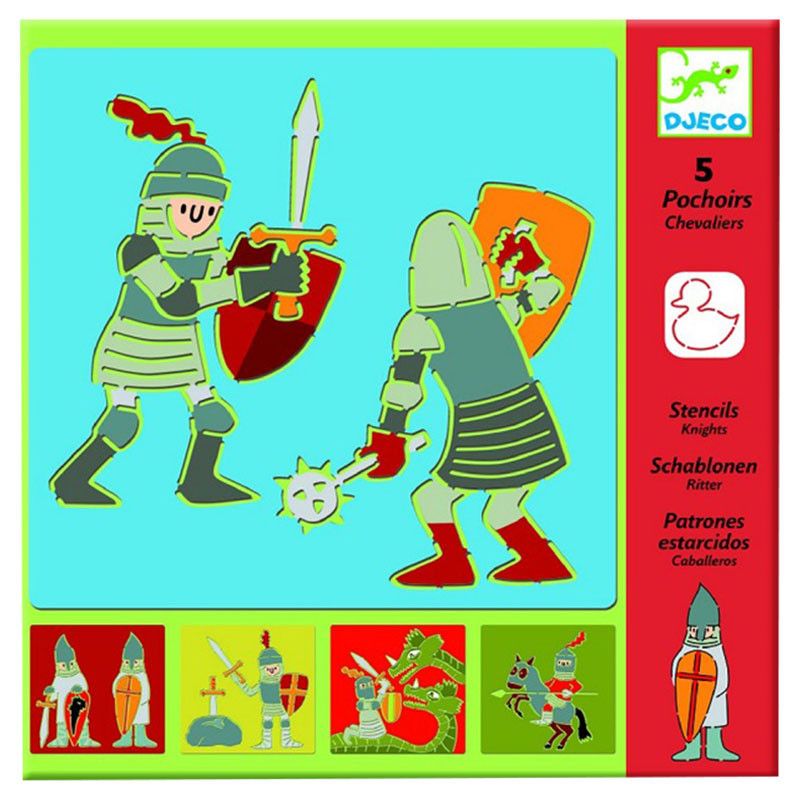 DJ08859 DJECO Trafareti - Drosmīgie bruņinieki (5 gab.)