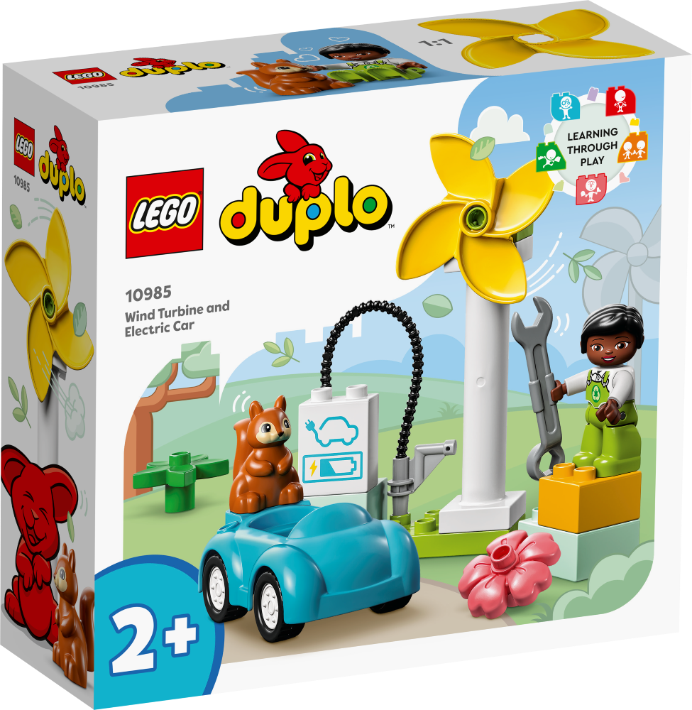 10985 LEGO® DUPLO Vēja turbīna un elektroauto, no 2+ gadiem, NEW 2023!