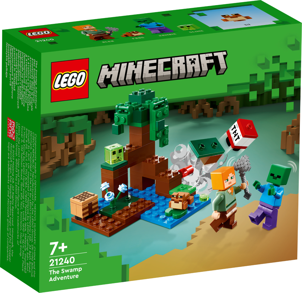21240 LEGO® Minecraft Piedzīvojums purvā, no 7+ gadiem, NEW 2023!