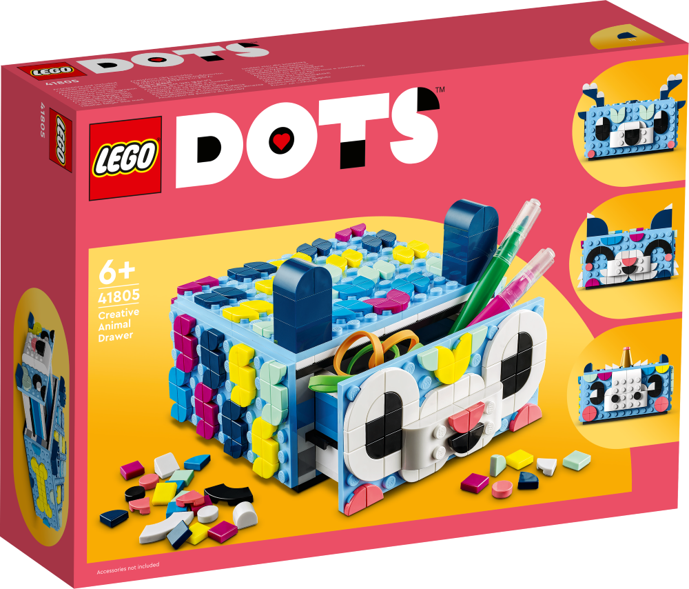 41805 LEGO® DOTS Radošā dzīvnieku atvilktne, no 6+ gadiem, NEW 2023!