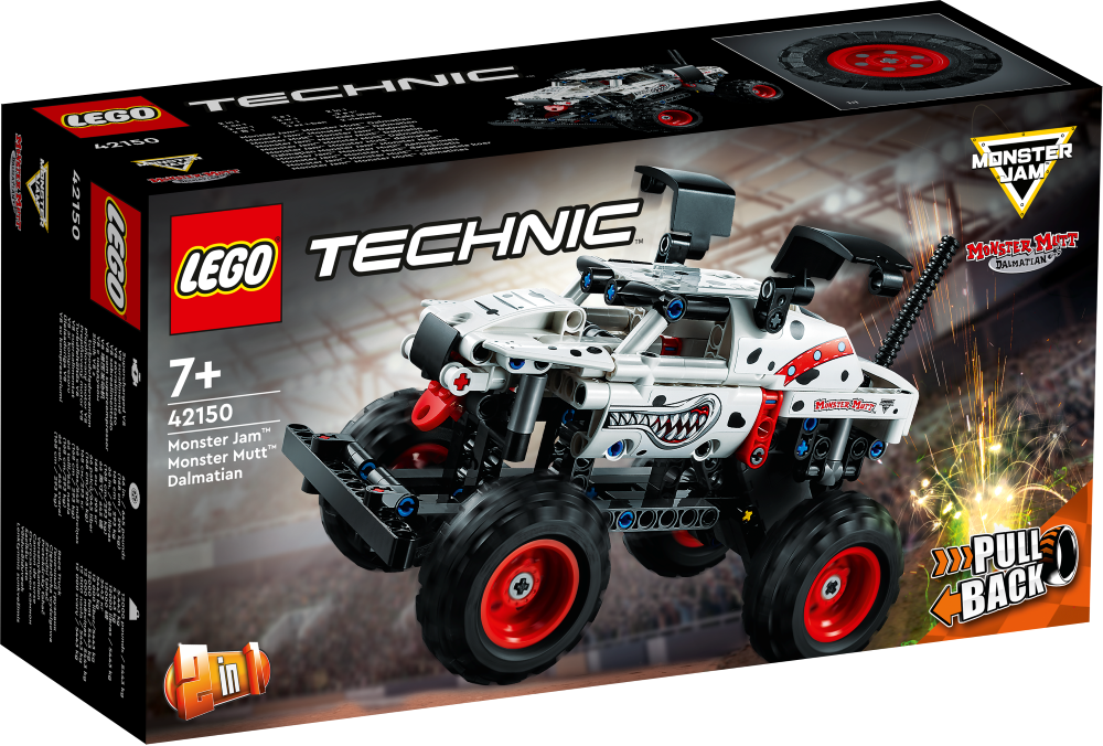 42150 LEGO® Technic Monster Jam™ Monster Mutt™ dalmācietis, no 7+ gadiem, NEW 2023!