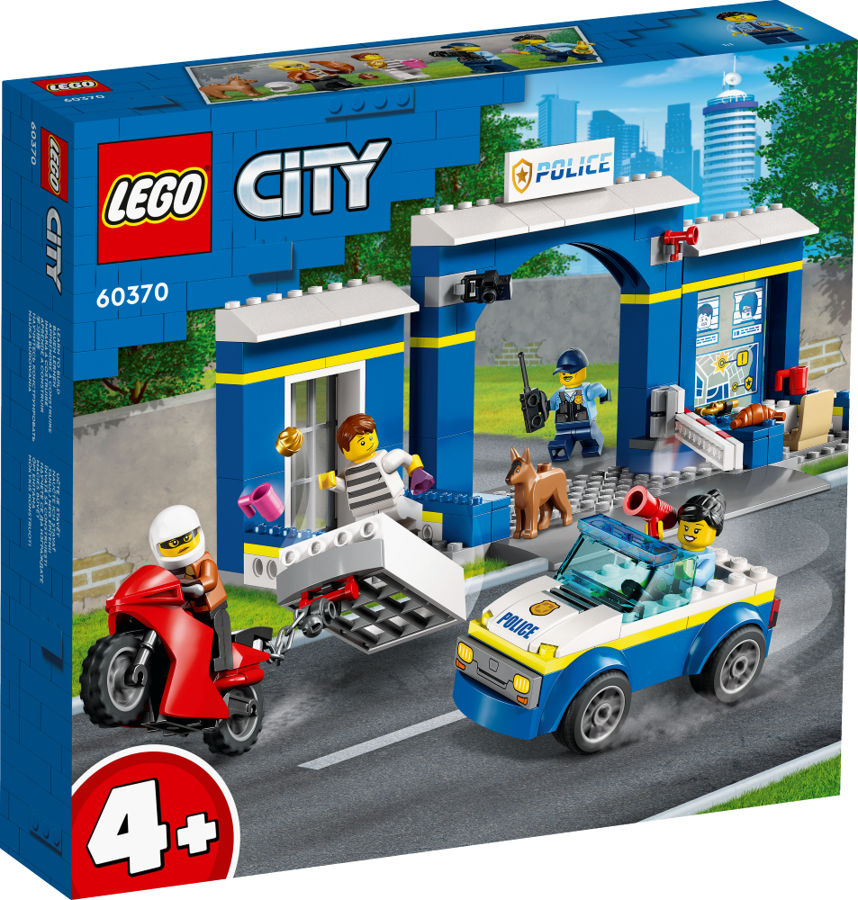 60370 LEGO® City Policijas iecirknis un pakaļdzīšanās, no 4+ gadiem, NEW 2023!