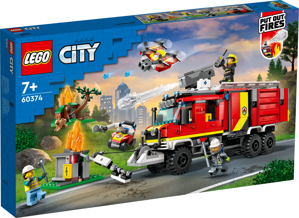 60374 LEGO® City Ugunsdzēsēju komandcentra auto , no 7+ gadiem, NEW 2023!
