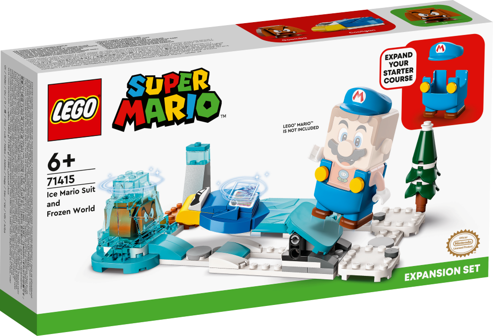 71415 LEGO® Super Mario Ledus Mario tērps un sasalušās pasaules paplašinājuma maršruts, no 6+ gadiem, NEW 2023!