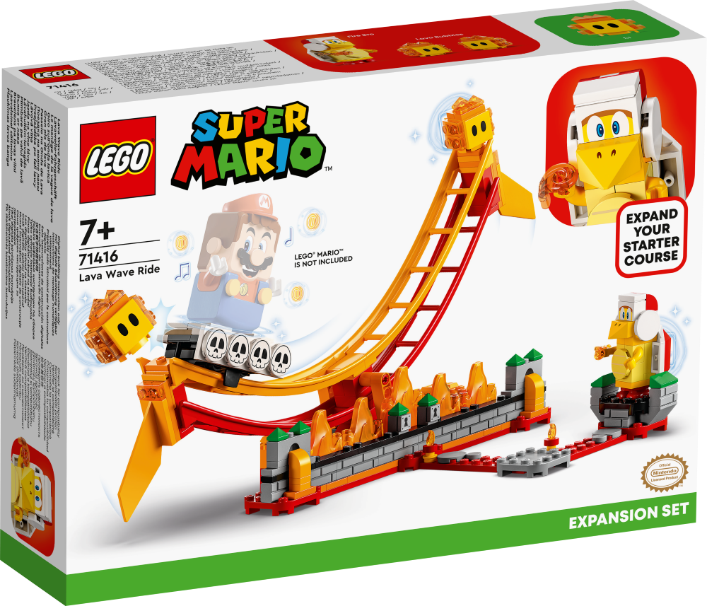 71416 LEGO® Super Mario Brauciens pa lavas vilni: paplašinājuma maršruts, no 7+ gadiem, NEW 2023!