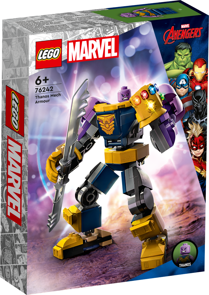 76242 LEGO® Marvel Танос: робот, с 6+ лет, NEW 2023!