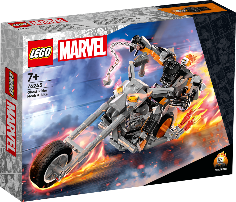 76245 LEGO® Marvel Ghost Rider robots un motocikls, no 7+ gadiem, NEW 2023!