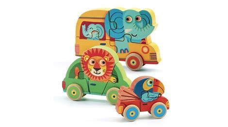 Djeco koka puzle/figūriņas - AUTO, no 18 mēn. DJ01251