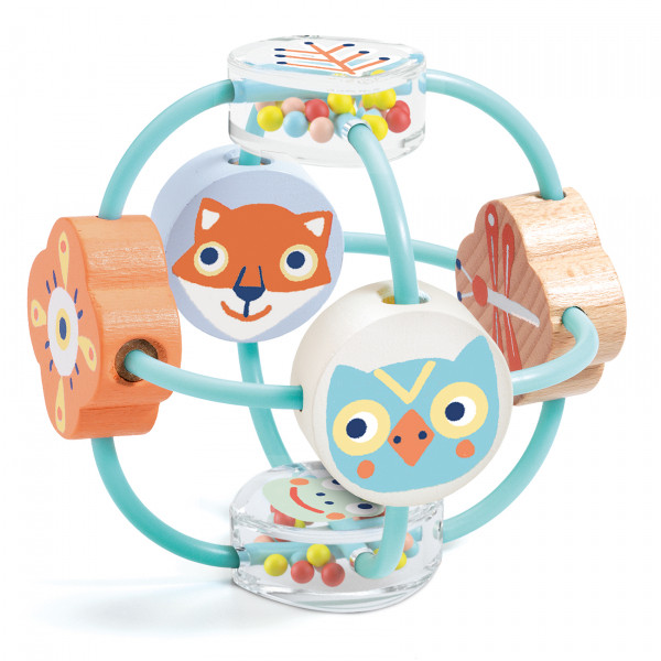 Djeco Izpētes rotaļlieta - Mazā, interesantā bumba zīdaiņiem 3+ mēn. DJ06119