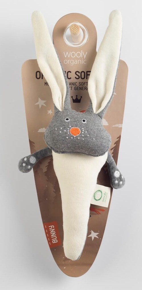 Wooly Organic Funky Feet kolekcijas grabulis Zaķis, 21cm, 602